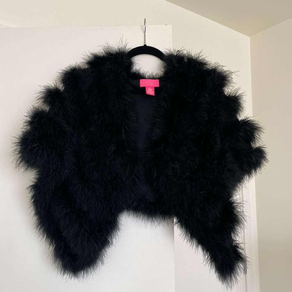 Betsy Johnson Feather Wrap
